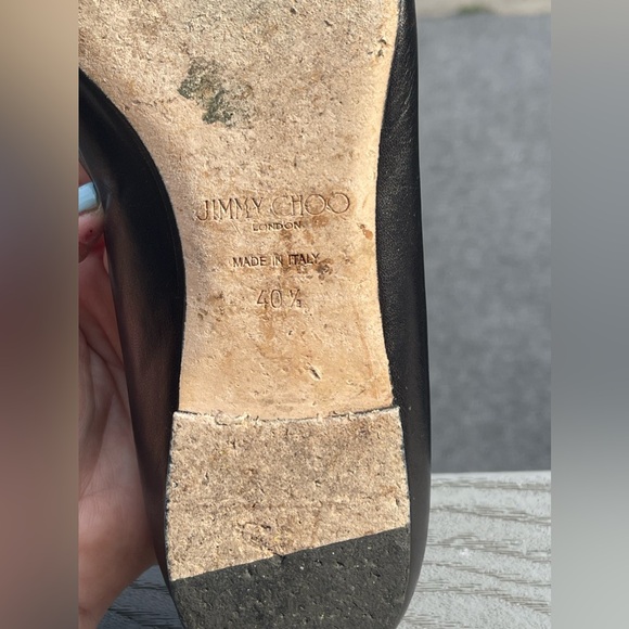 Jimmy Choo Women's Romy Leather Pointed Toe Ballet Flats - Picture 4 of 6